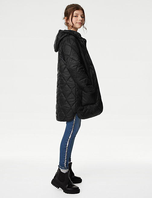 Marks And Spencer Girls M&S Collection Stormwear Quilted Padded Coat (6-16 Yrs) - Black