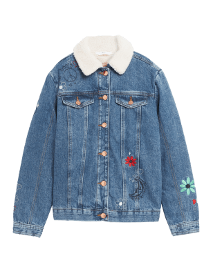 

Girls M&S Collection Denim Embroidered Jacket (6-16 Yrs), Denim