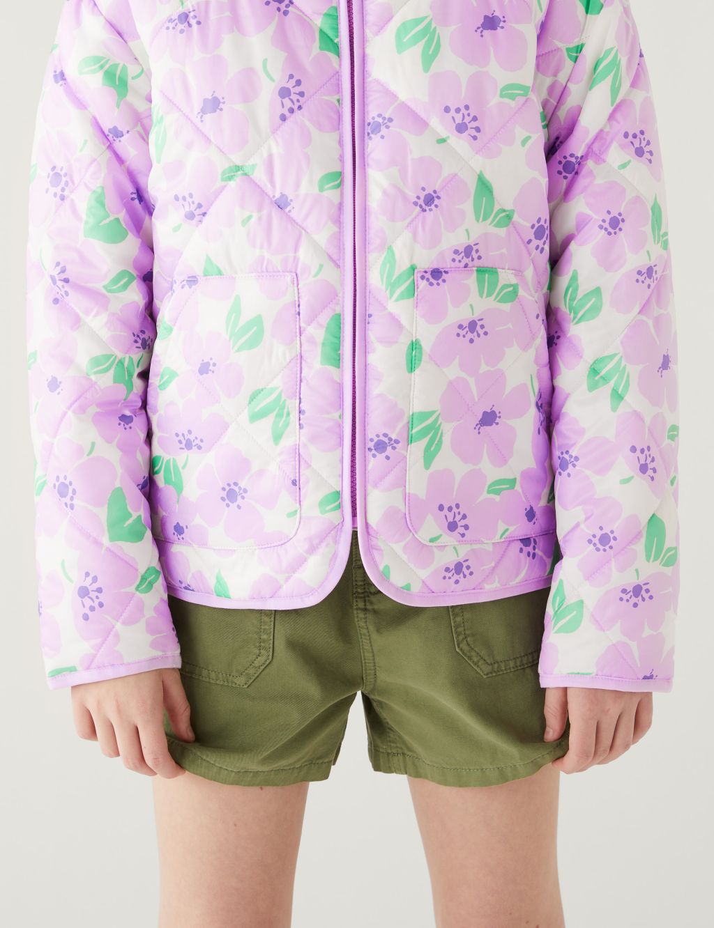 Floral Quilted Jacket (6-16 Yrs) image 2
