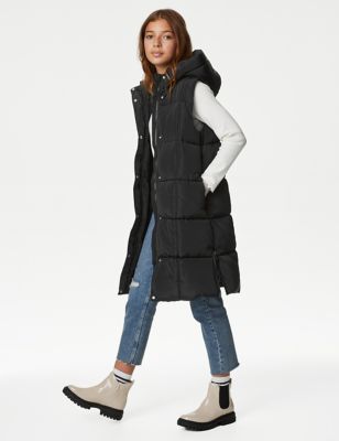 

Girls M&S Collection Stormwear™ Hooded Padded Longline Gilet (6-16 Yrs) - Black, Black