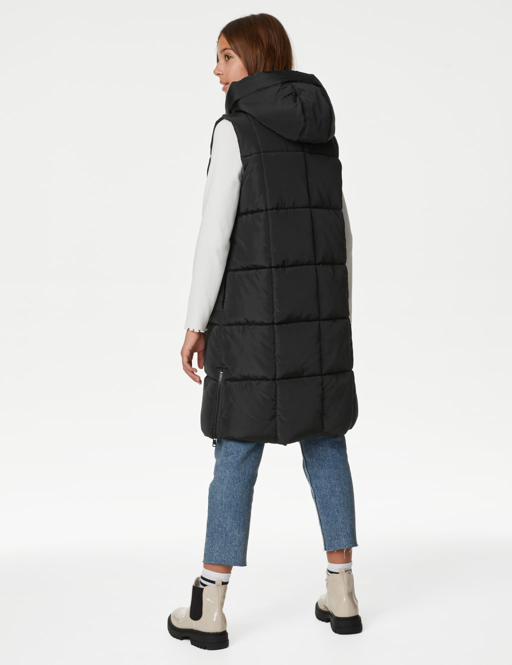 Stormwear™ Hooded Padded Longline Gilet (6-16 Yrs) image 6