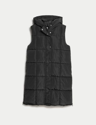 Stormwear™ Hooded Padded Longline Gilet (6-16 Yrs)
