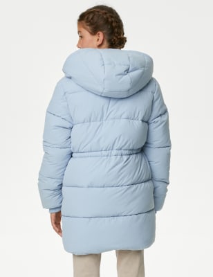 Padded coat store with hood