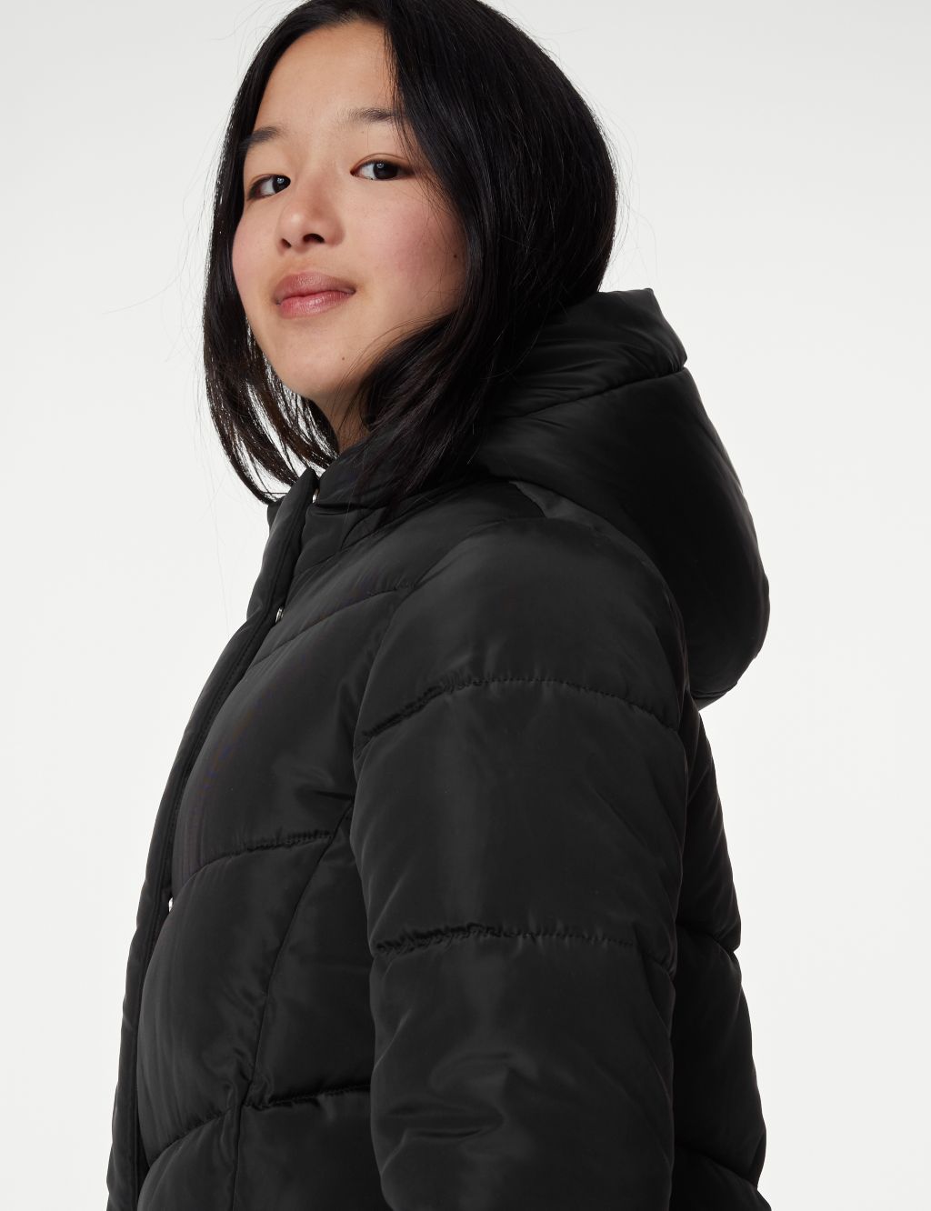 Stormwear™ Longline Padded Hooded Coat (6-16 Yrs) image 3