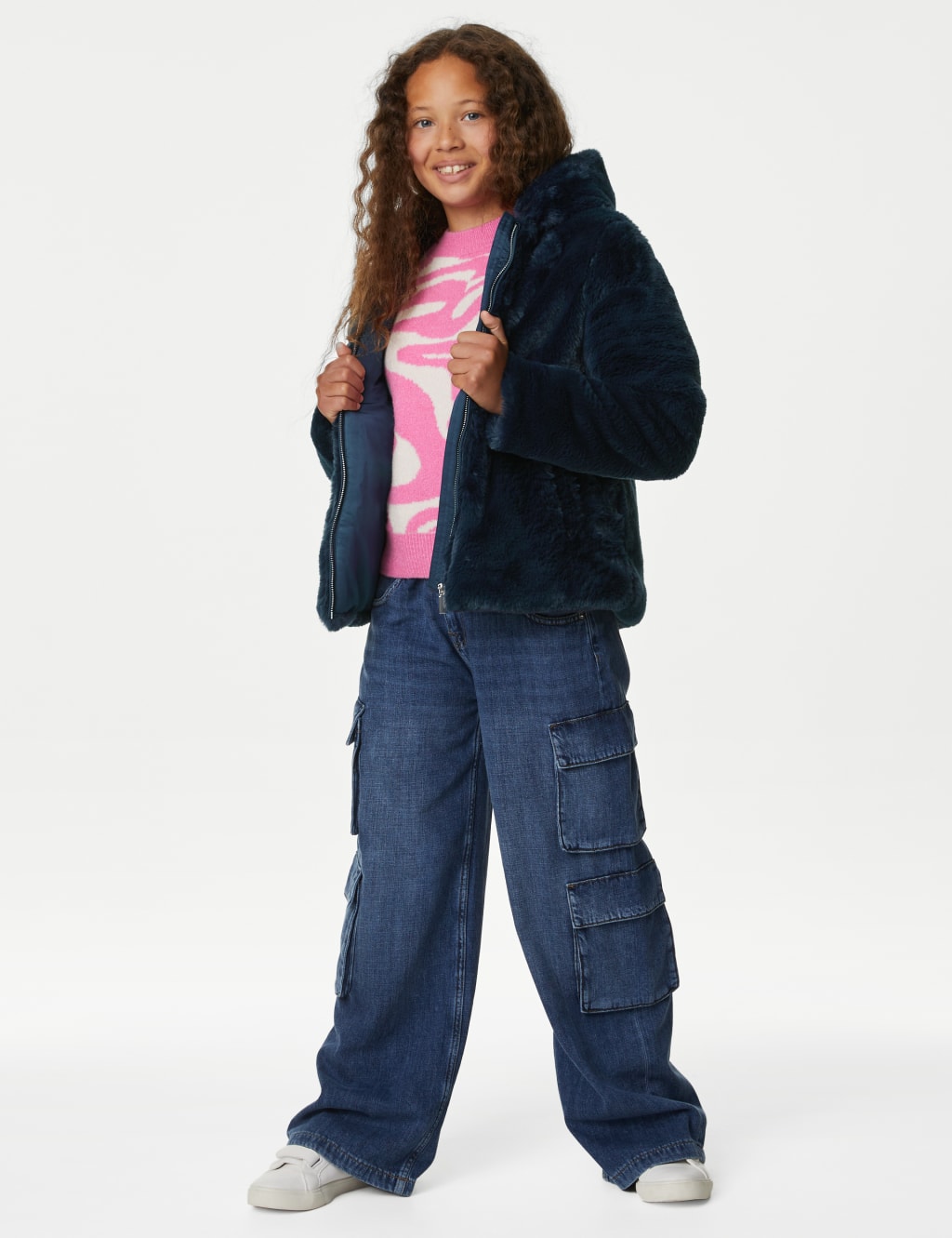 Faux Fur Hooded Jacket (6-16 Yrs) image 3