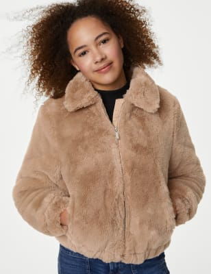 Faux Fur Bomber (6-16 Yrs) - CA