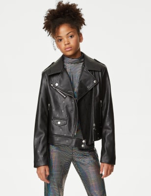 Faux Leather Star Jacket 6 16 Yrs