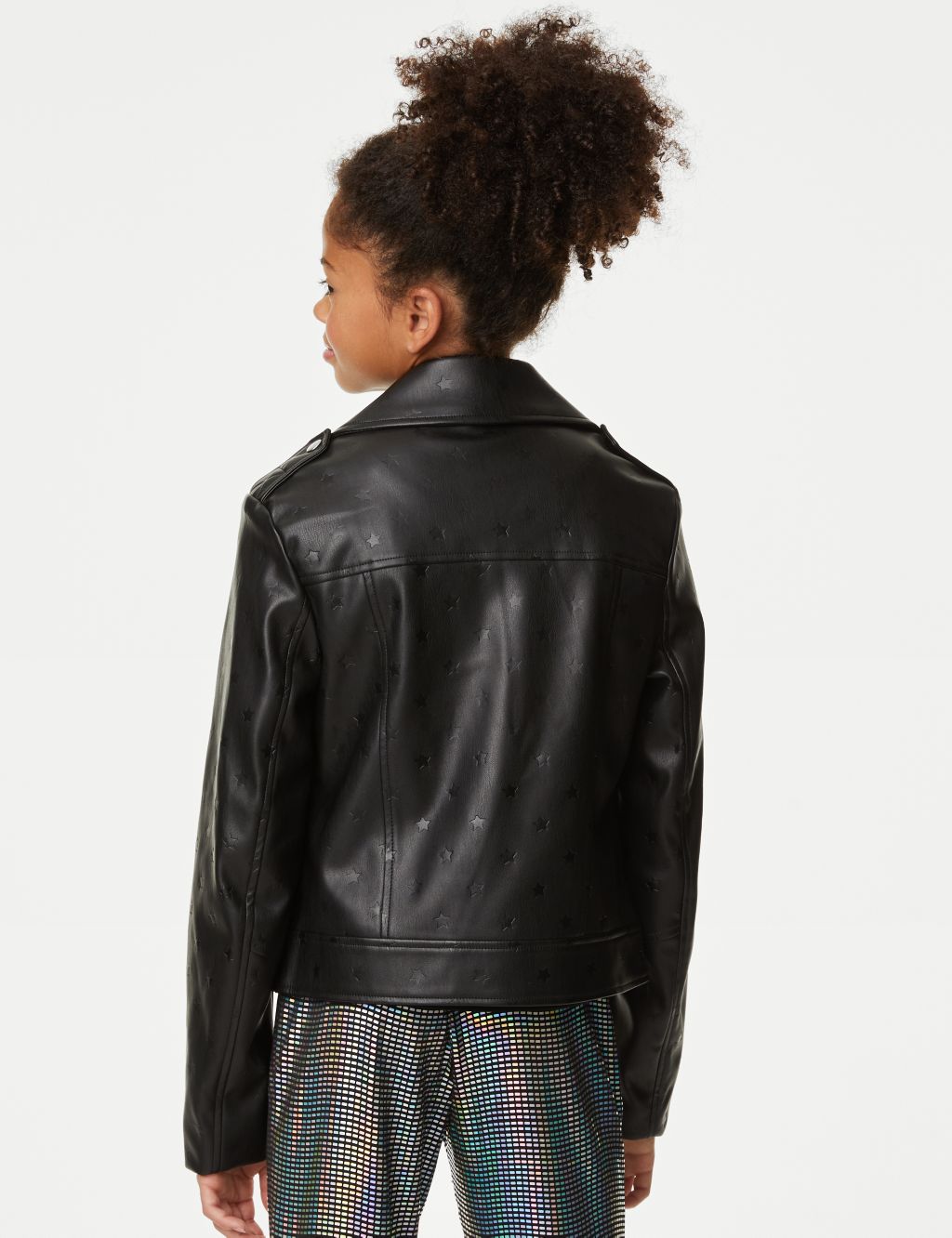 Faux Leather Star Jacket (6-16 Yrs) image 4