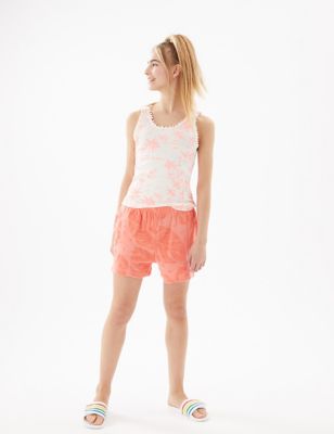 

Girls M&S Collection Pure Cotton Patterned Shorts (6-16 Yrs) - Coral, Coral