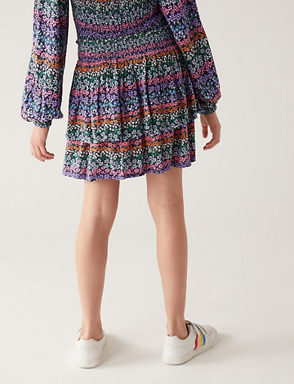 Floral Tiered Skirt (6-16 Yrs)