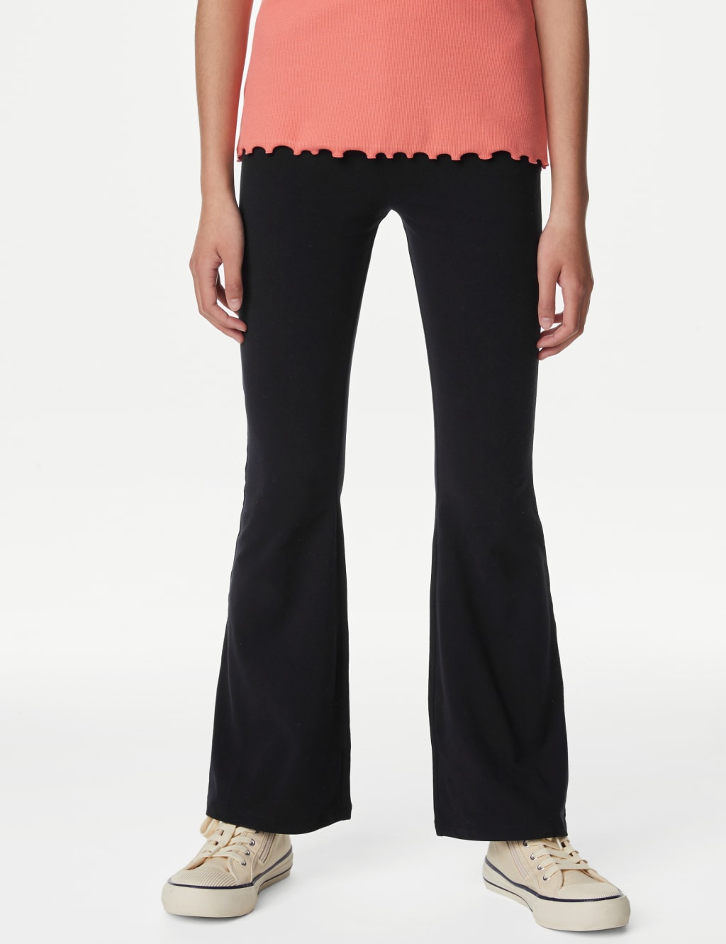 Cotton Rich Flared Leggings (6-16 Yrs) image 3