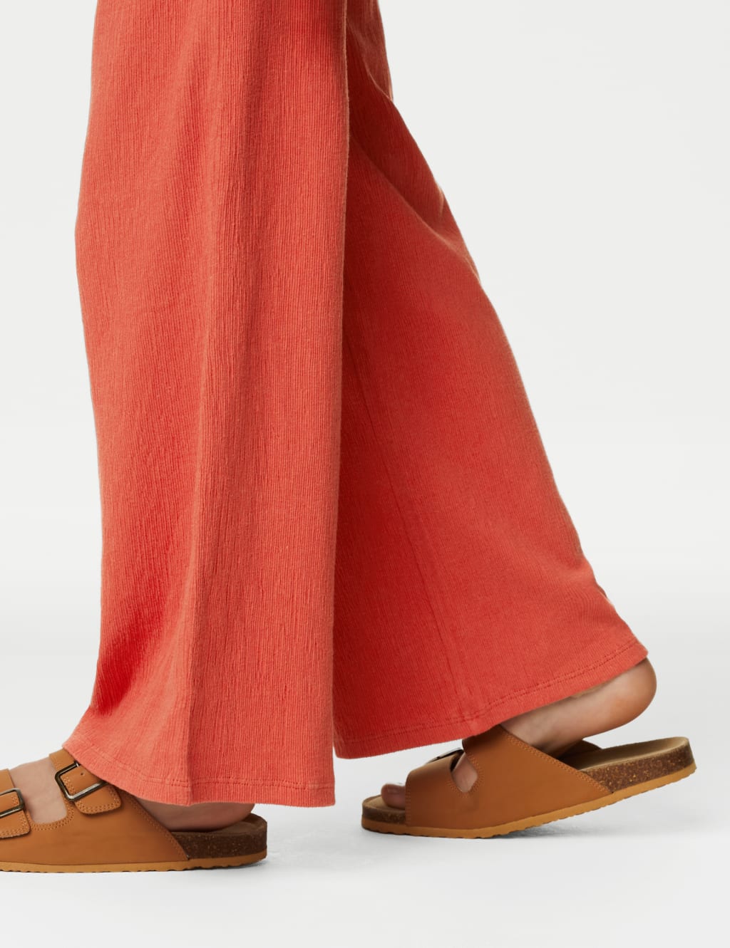 Cotton Blend Wide Leg Trousers (6-16 Yrs) image 3