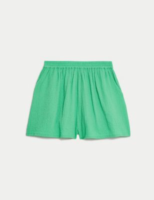 Textured Elasticated Waist Shorts (6-16 Yrs)