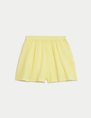 Textured Elasticated Waist Shorts (6-16 Yrs)