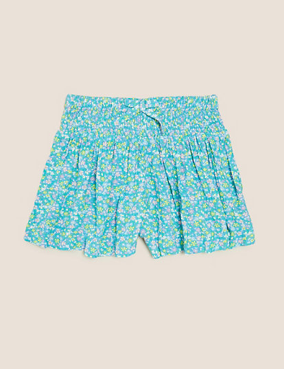 Ditsy Floral Shirred Shorts (6-16 Yrs)