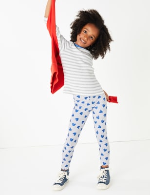 Leggings &agrave; imprim&eacute; coeurs (du 3 au 16&nbsp;ans)