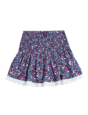 M&S Girls Floral Print Rara Skirt (6-16 Yrs)