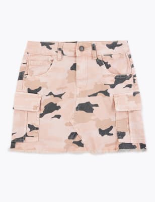 Pink camo utility outlet skirt