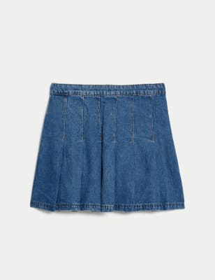 Denim Pleated Skirt (6-16 Yrs)