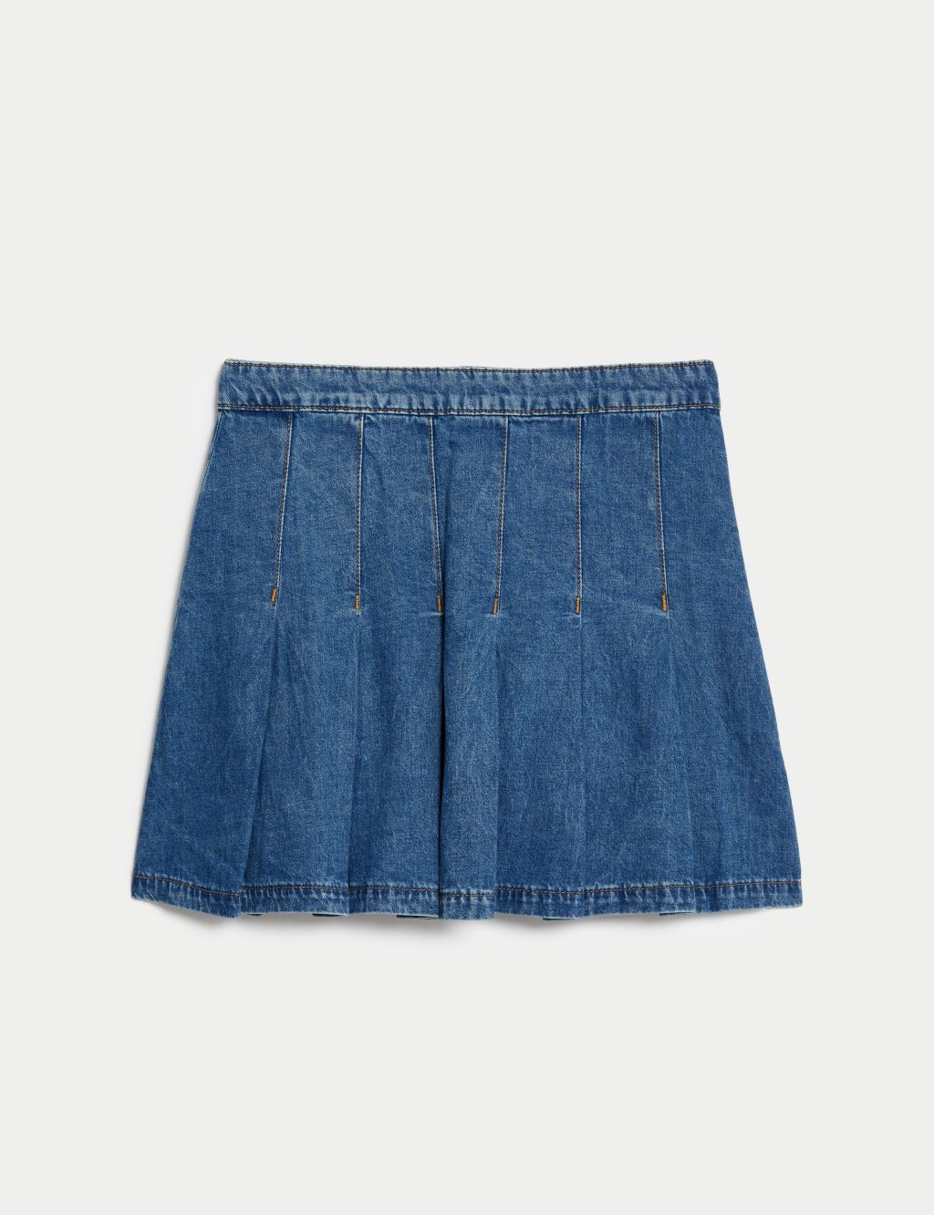 Denim Pleated Skirt (6-16 Yrs) image 2