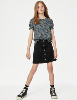 

Girls M&S Collection Pure Cotton Skirt (6-16 Yrs) - Charcoal, Charcoal