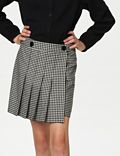 Cotton Blend Dogtooth Skirt (6-16 Yrs)