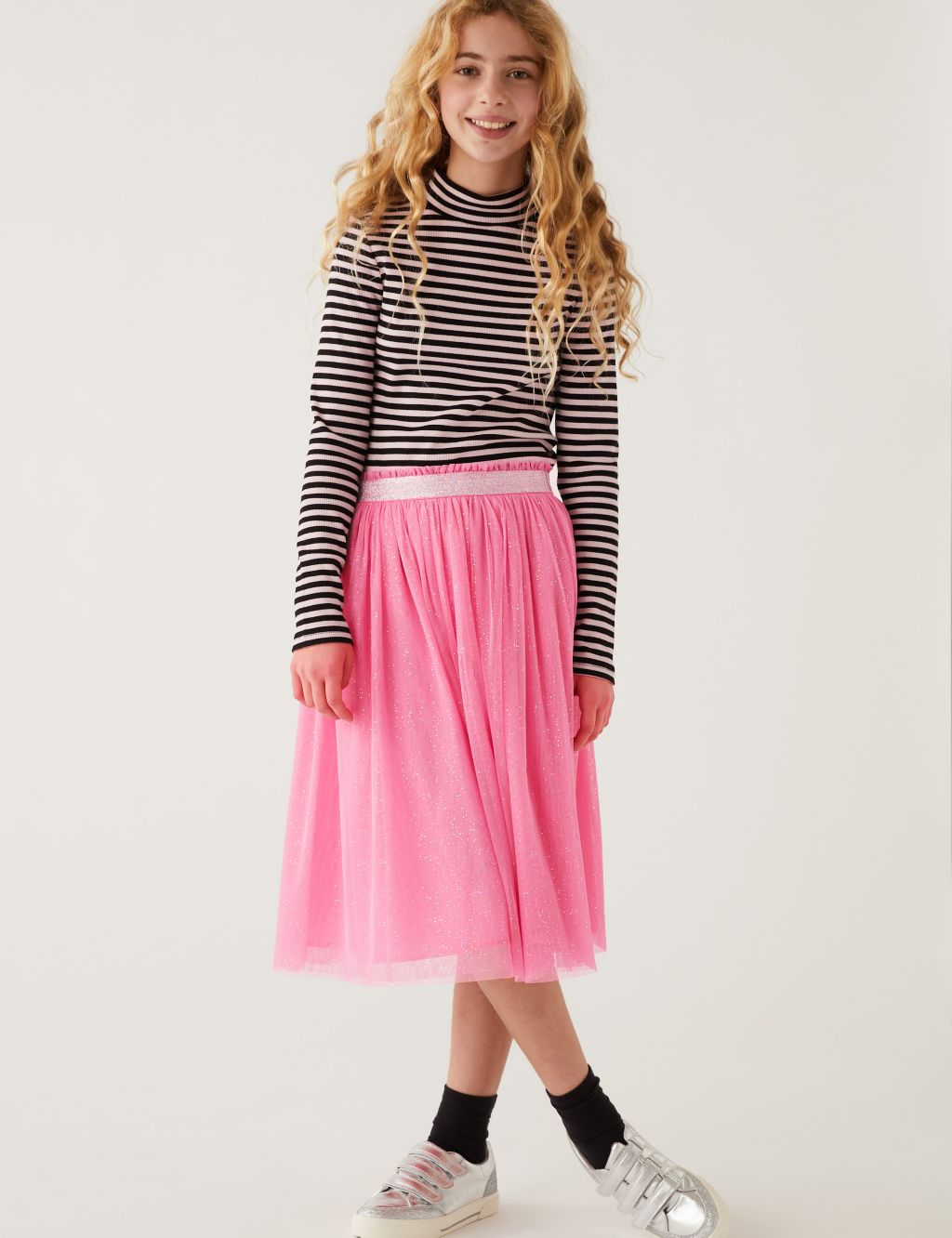 Midi Tulle Glitter Skirt (6-16 Yrs) image 2