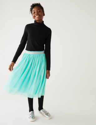 Midi Tulle Glitter Skirt