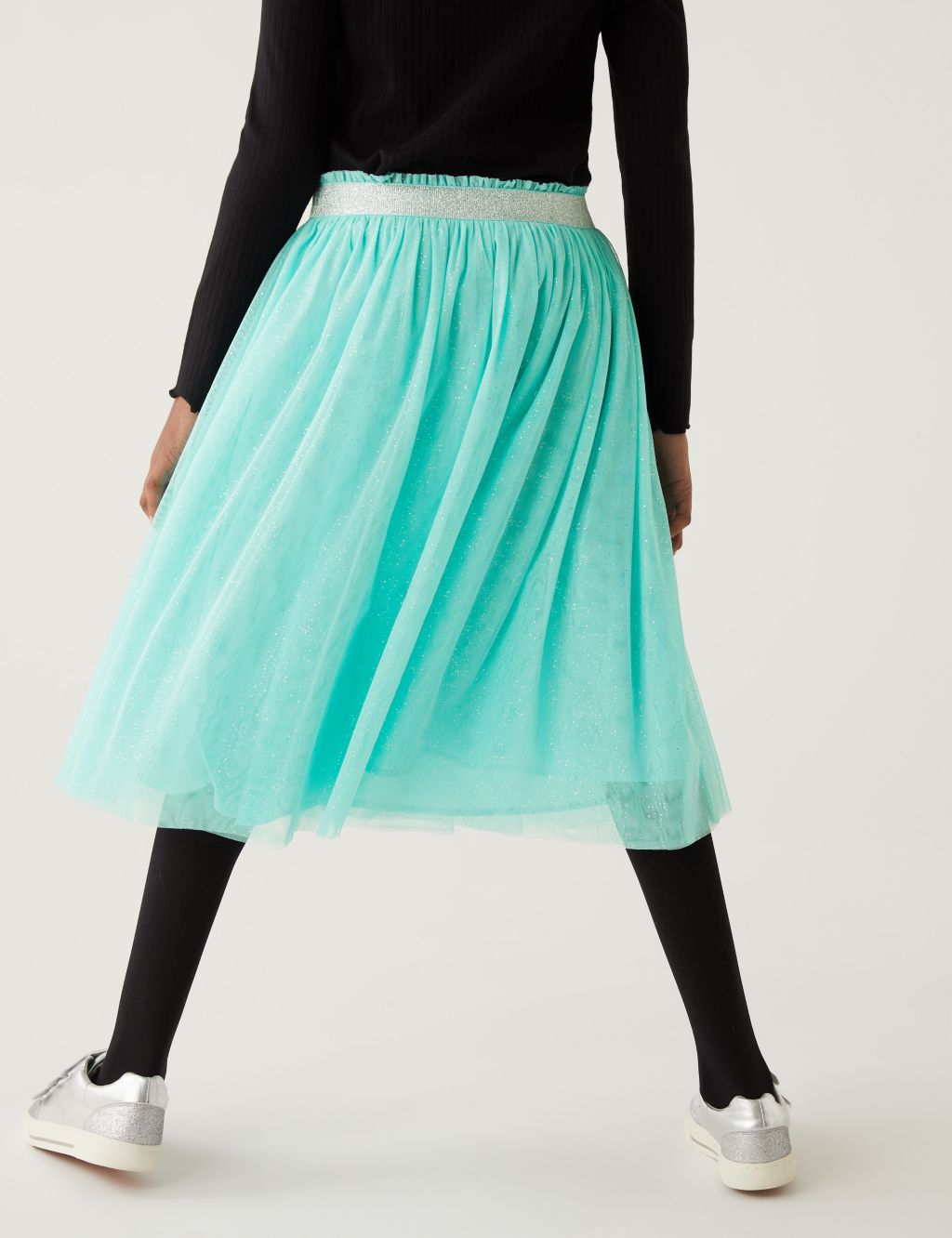 Midi Tulle Glitter Skirt (6-16 Yrs) image 4