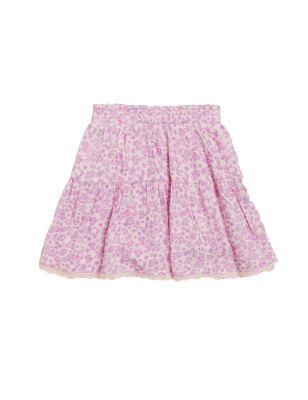 

Girls M&S Collection Floral Tiered Skirt (6-16 Yrs) - Pink Mix, Pink Mix