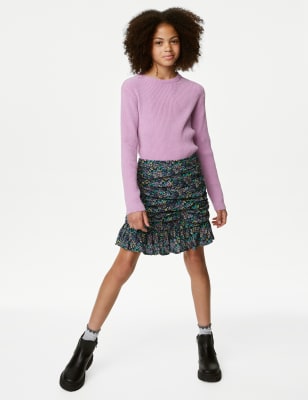 

M&S Collection Minifalda floral (6-16 años) - Blue Mix, Blue Mix