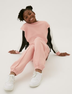 

Girls M&S Collection Cotton Rich Joggers (6-16 Yrs) - Pink, Pink
