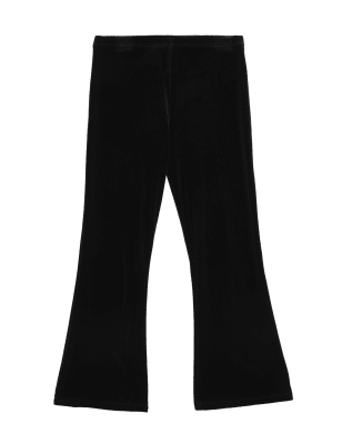 

Girls M&S Collection Velvet Flared Leggings (6-16 Yrs) - Black Mix, Black Mix