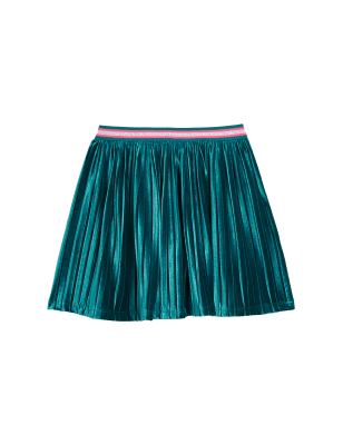 

Girls M&S Collection Velvet Pleated Skirt (6 - 16 Yrs) - Green, Green