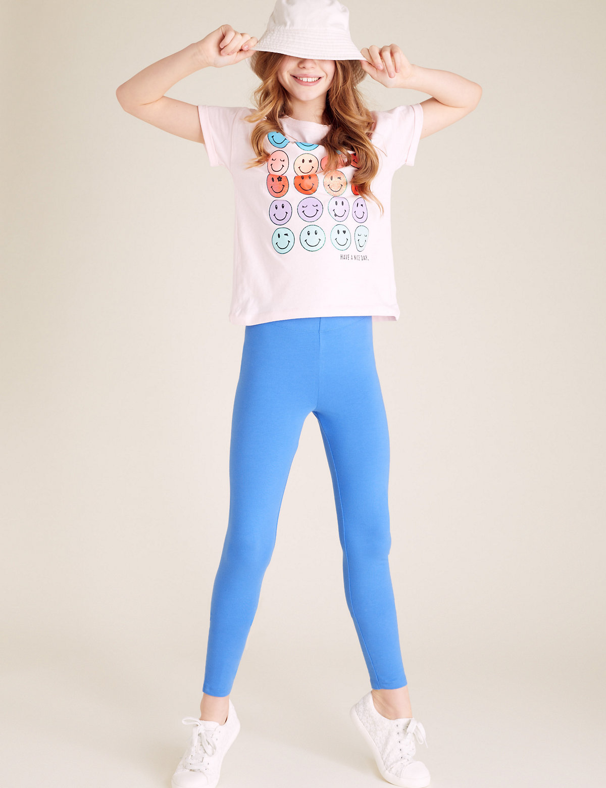 5pk Cotton Rich Leggings with Stretch (3-16 Yrs)