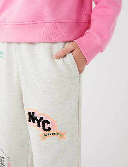 Cotton Rich Embroidered Joggers