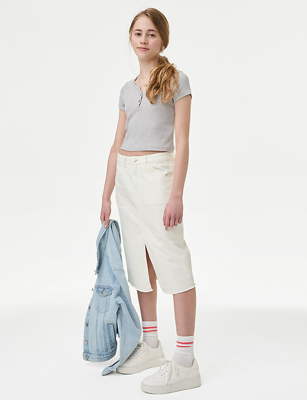 Midi Denim Skirt (6-16 Yrs) - NZ