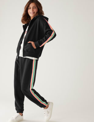 Cotton Rich Side Stripe Joggers (6-16 Yrs)