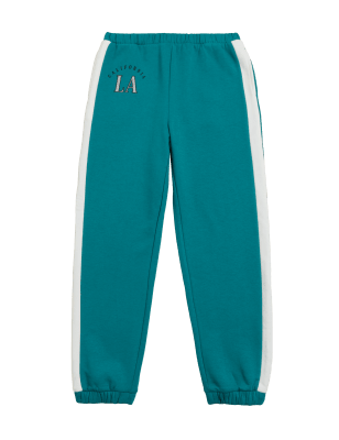 

Girls M&S Collection Cotton Rich California Slogan Joggers (6-16 Yrs) - Green, Green