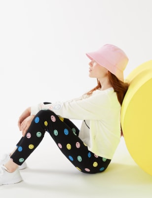 

M&S Collection Leggings mit SmileyWorld®-Motiv (6-16 J.) - Black Mix, Black Mix