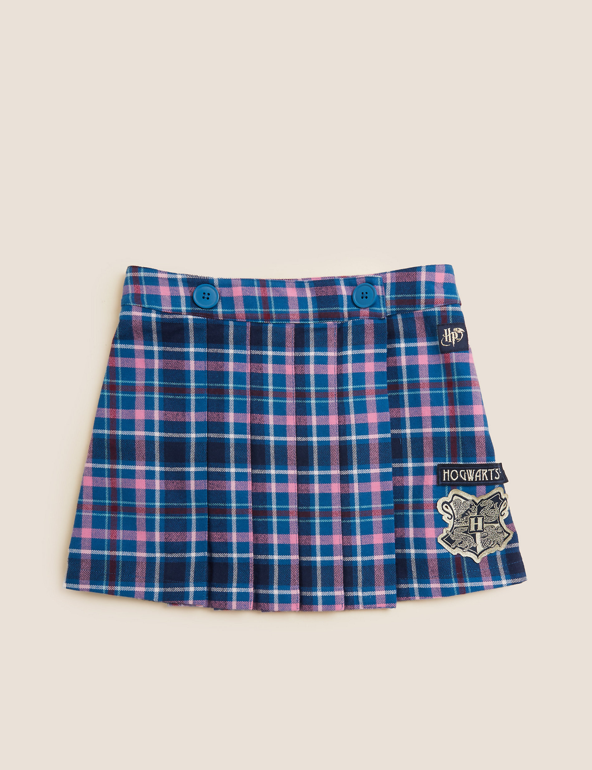 Cotton Blend Harry Potter™ Checked Skirt (6-16 Yrs)