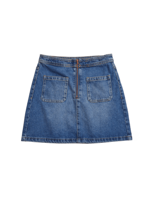 M&S Collection Denim Skirt (6-16 Yrs) - 9-10Y, Denim