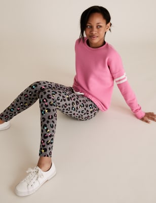 Girls tiger print clearance leggings