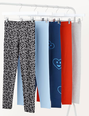 

M&S Collection Pack de 5 leggings Daisy - Multi, Multi