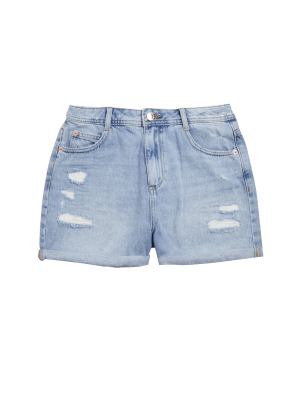 

Girls M&S Collection Denim Ripped Shorts (6-16 Yrs), Denim