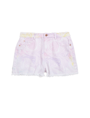 

Girls M&S Collection Denim Marble Print Shorts (6-16 Yrs) - Pink Mix, Pink Mix