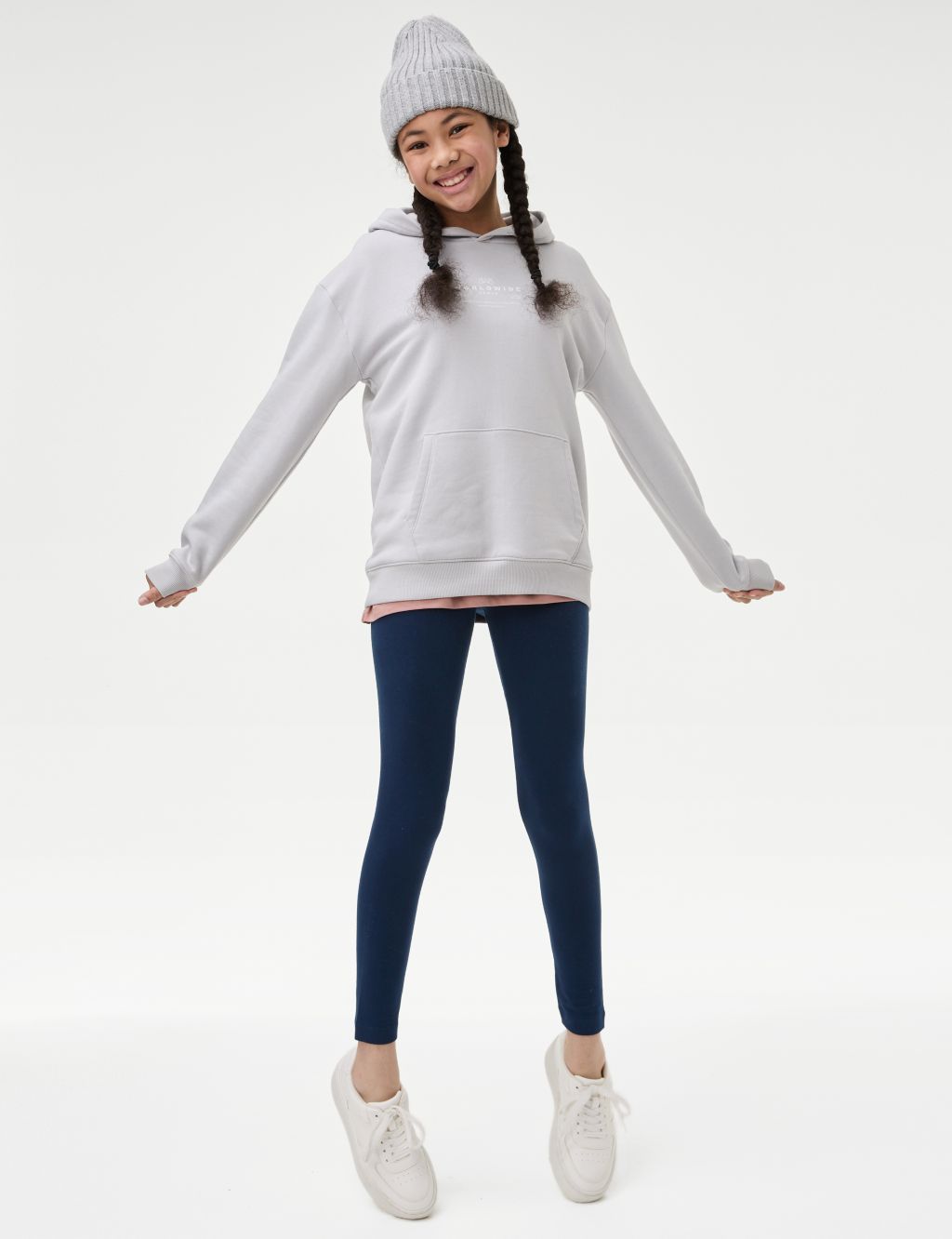 Cotton Rich Leggings with Stretch (2-16 Yrs) image 1