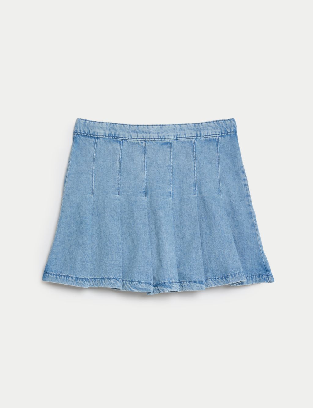 Denim Pleated Skirt (6-16 Yrs) image 2