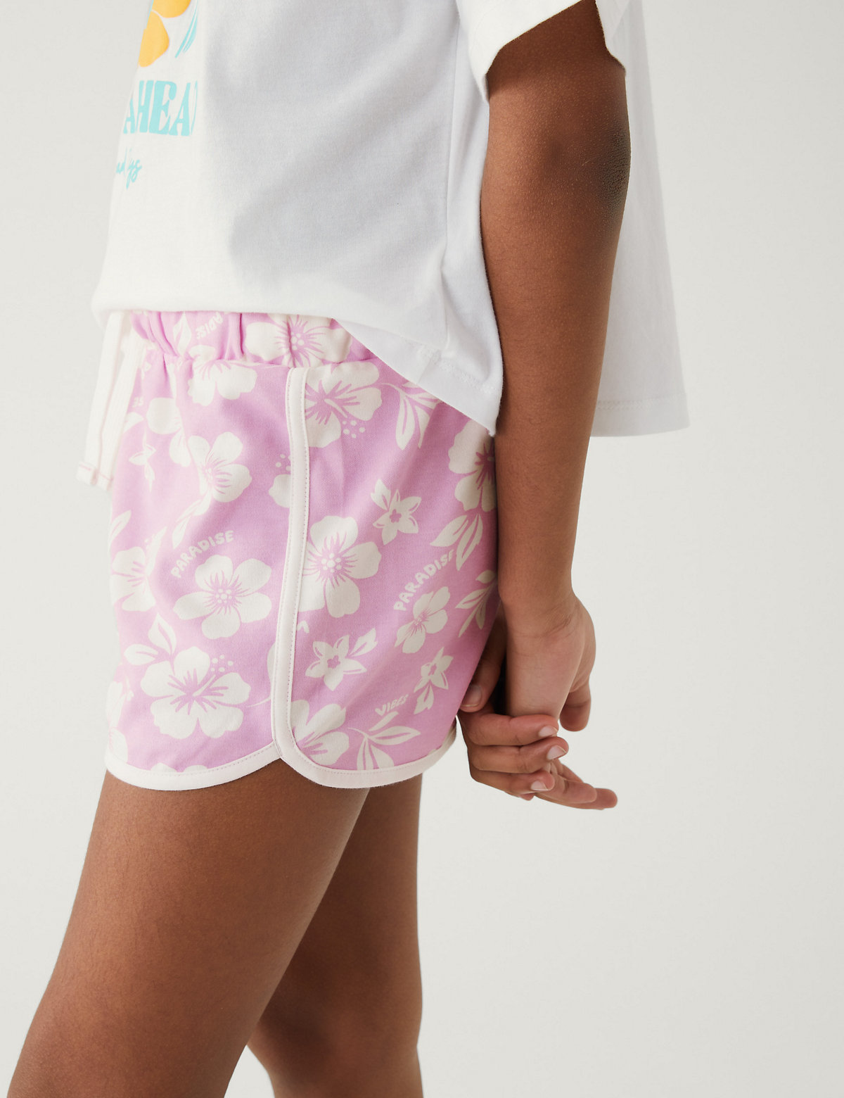 Pure Cotton Tropical Print Shorts