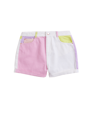 

Girls M&S Collection Denim Colourblock Shorts (6-16 Yrs) - Multi, Multi